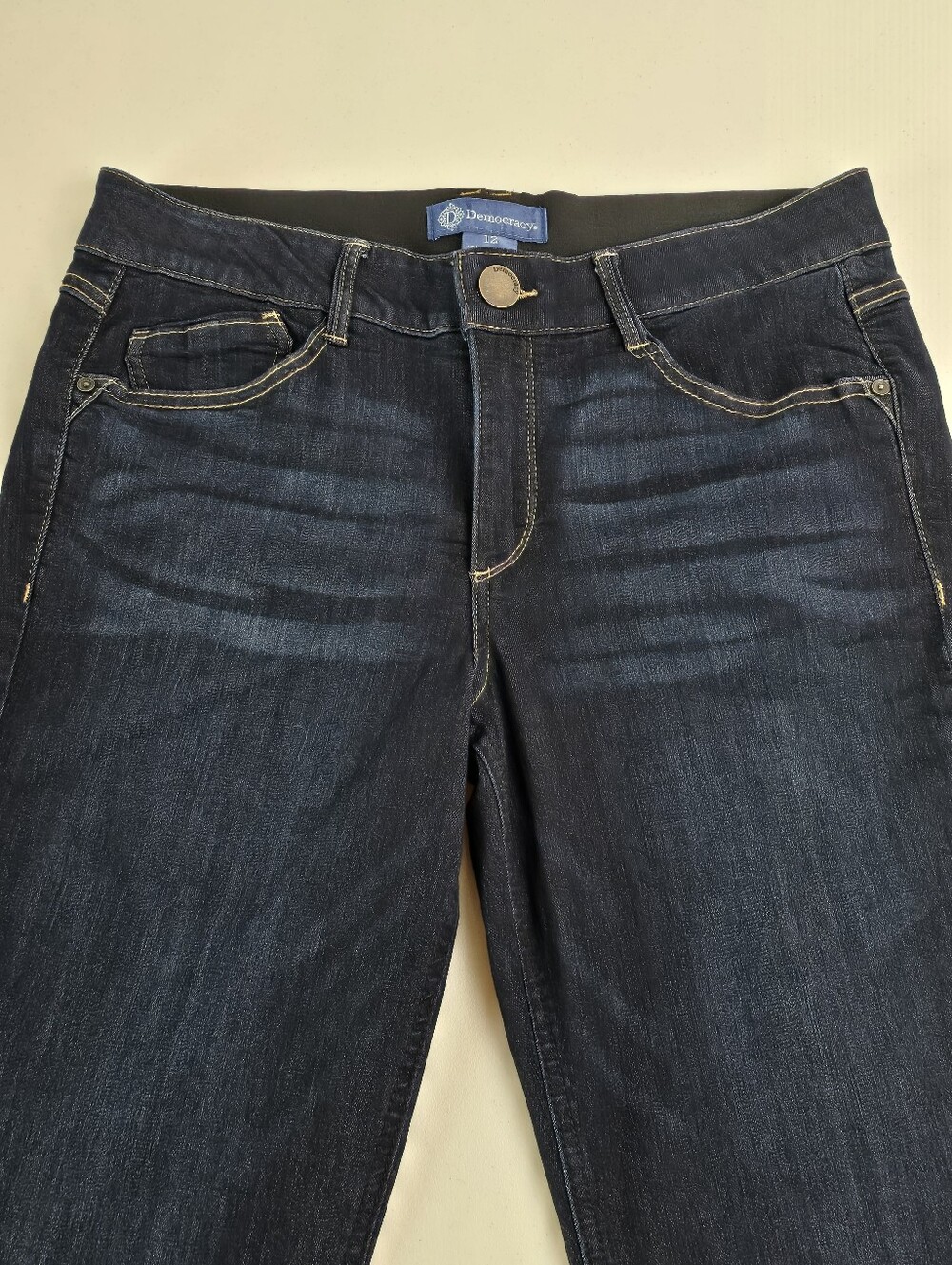 Democracy Absolution Itty Bitty Bootcut Jeans B1221BBEA Indigo Stretch Size 12 - Picture 9 of 13